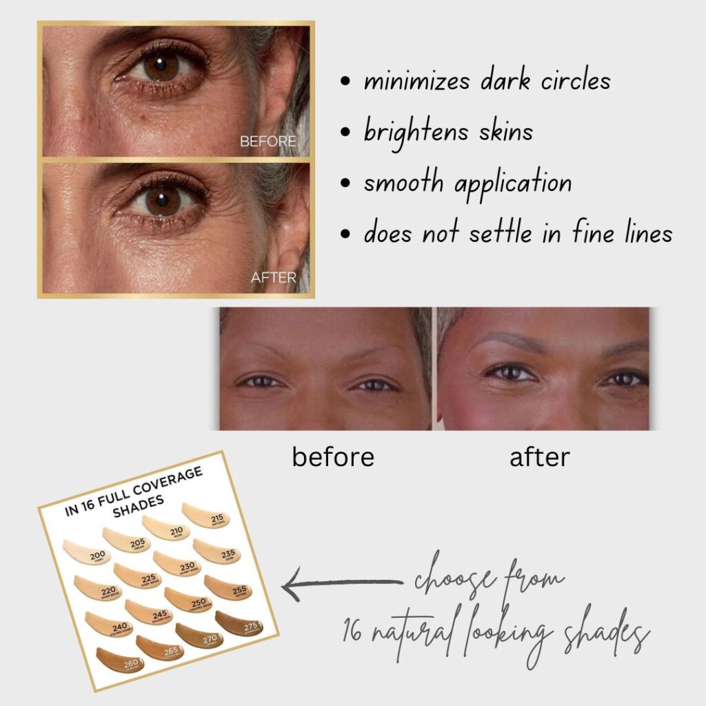 L’Oréal Paris Age Perfect Radiant Concealer before and after