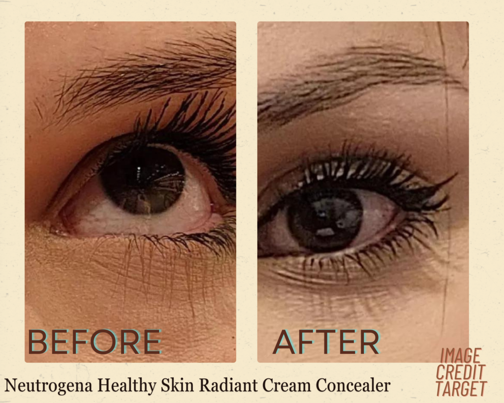 Neutrogena Healthy Skin Radiant Brightening Cream Concealer before and after